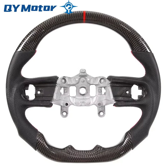 Led Heating Carbon Fiber Leather Car Steering Wheel Perforated Leather for Jeep Wrangler JL 2018-2023 Models Sport Wheel