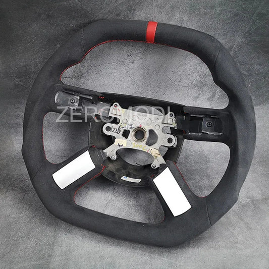 Leather Steering Wheel for Chrysler 300C DODGE Challenger Charger Flat Bottom