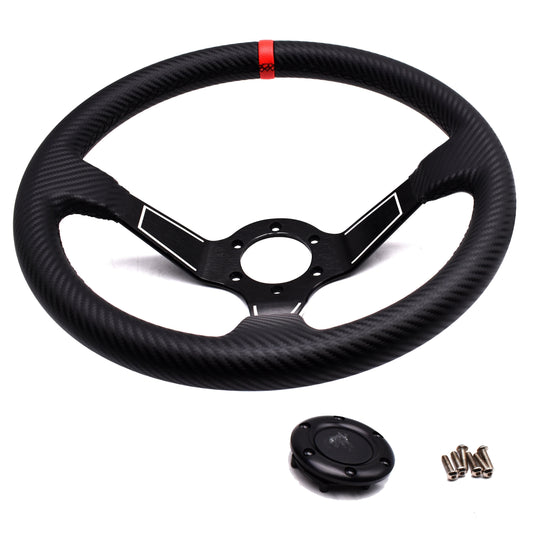 Carbon Fiber Frame 6 Blot Steering Wheel