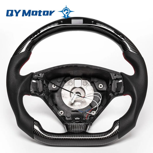 LED Display Real Carbon Fiber Steering Wheel for Maserati Granturismo Ghibli,Levante Turismo Quattroporte Grancabrio GT