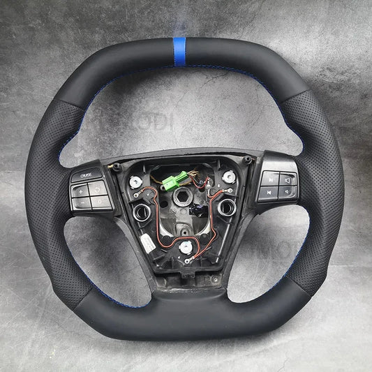 ALCANTARA Leather Steering Wheel for VOLVO C30 C70 V50 S40 Flat Bottom