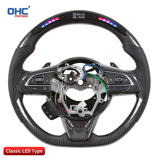 Custom Carbon Fiber with LED Lights Steering Wheel for Suzuki JB74 64 Sierra｜2018