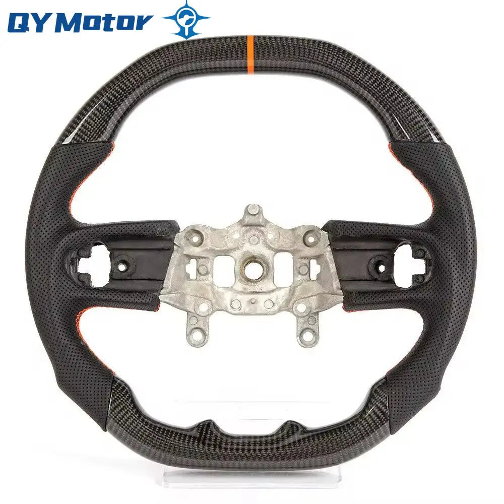 Heating Carbon Fiber Leather Car Steering Wheel Perforated Leather for Jeep Wrangler JL 2018-2023 Models Sport Wheel