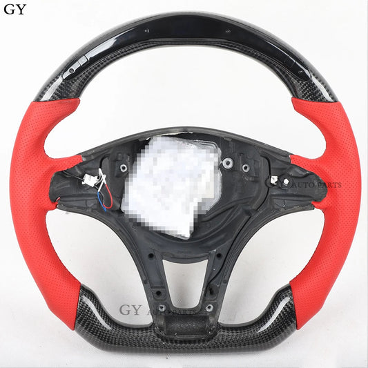 For Benz Mercedes LED Sport Steering Wheel a C E CLS CLA GLE GLS GLA GLC 2012-2019 Carbon Fiber Customized