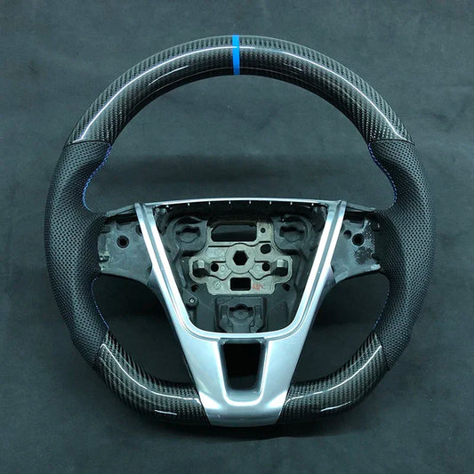 Real Carbon Steering Wheel for Volvo V40 XC60 S60 V60 S80L Carbon Fiber Real Matte Carbon Steering Wheel