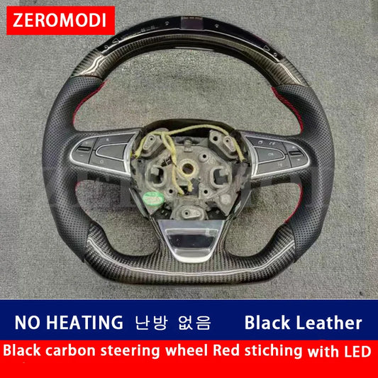 Private Custom Carbon Fiber Leather Steering Wheel for Renault Koleos Kadjar Megane 4 Talisman 1.6 Tec 2017 2018 2019