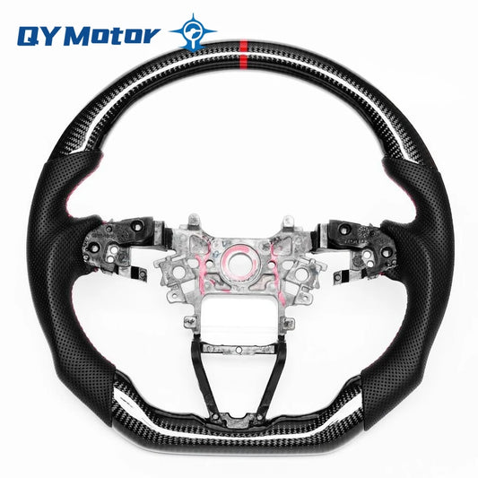 Carbon Fiber LED Steering Wheel Fit for Honda Accord 10Th Gen 2018 2019 2020 2021 2022 Perforated Leather Car Steering Wheel