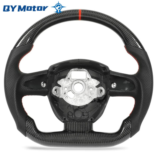 Real Carbon Fiber Steering Wheel for Audi B8 A4 S4 A5 S5 RS5 2009-2012 Perforated Leather Car Steering Wheel