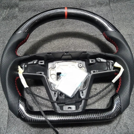 Carbon Fiber Car Steering Wheel with Heating for Tesla Model S Model X 2021-2024 Leather Steering Wheel Modified Car Accessories