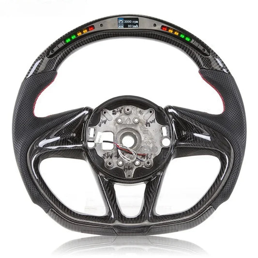 LED Carbon Fiber Steering Wheel Fit for Mclaren 720S 570 600LT 540C 12C Racing Wheel Modification Car Accessories Customization