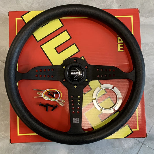 Drift Classic Universal 14Inch Racing GRAND PRIX MOMO Steering Wheel Car JDM PU Steering Wheel Volantes for VW HONDA TOYOTA BMW