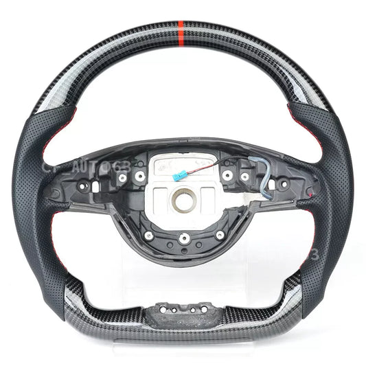 Carbon Fiber Steering Wheel Perforated Leather Replacement for Mercedes AMG A45 C43 C63 E63 S63 W205 W213 W222