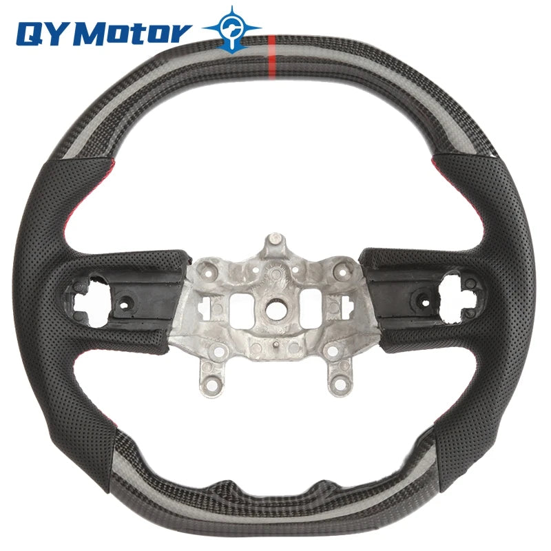 Heating Carbon Fiber Leather Car Steering Wheel Perforated Leather for Jeep Wrangler JL 2018-2023 Models Sport Wheel