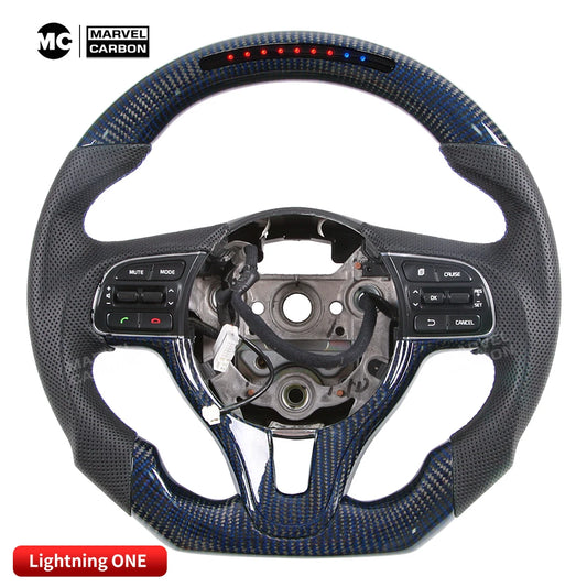 LED Performance Steering Wheel Display Compatible for Kia+ 100% Real Carbon Fiber