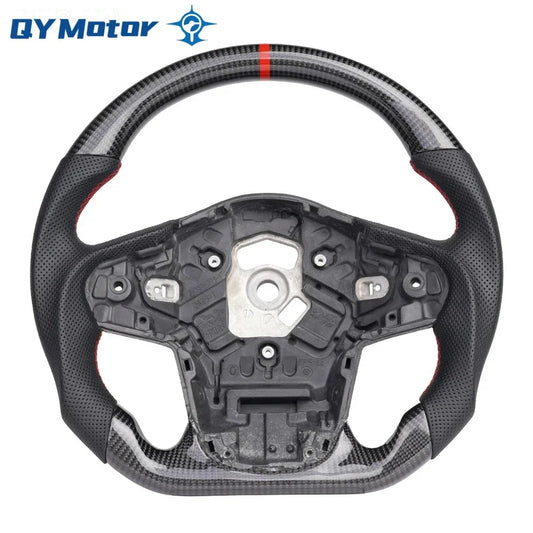 LED Car Steering Wheel Carbon Fiber Perforated Leather for Toyota Supra A90 GR MK5 2019 2020 2021 2022 Racing Sport Wheel