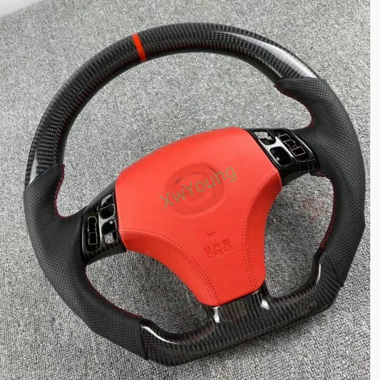 100% Real Carbon Fiber Steering Wheel with Leather for Mazda 3 Mazda 5