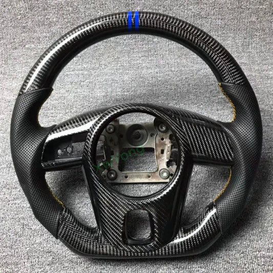 100% Real Carbon Fiber + Leather Steering Wheel for KIA Forte Forte GT