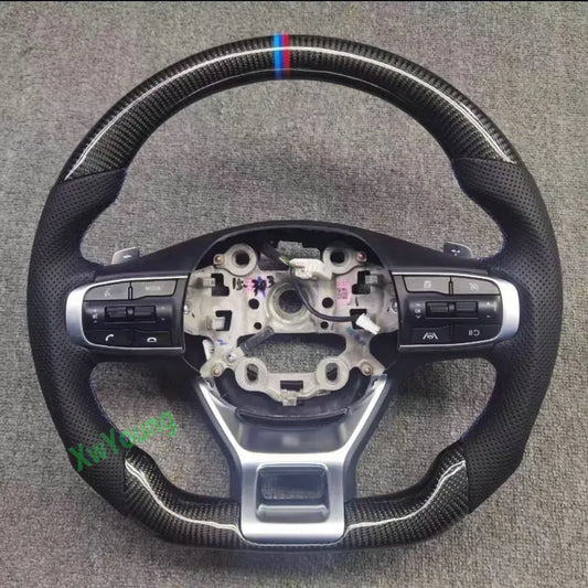 For KIA K5 ALL NEW K5 Customized 100% Real Carbon Fiber Car Steering Wheel